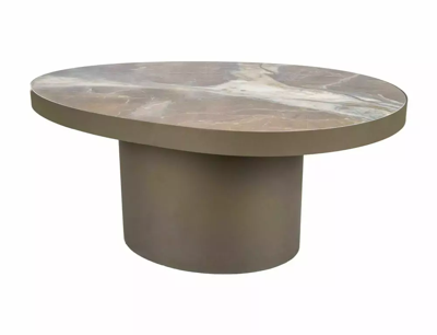 Стол журнальный Signal Стол журнальный SIGNAL GUSTO B Ceramic коричневый Patagonia/медный 98/73 арт. GUSTOBBRMI98