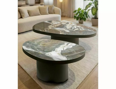 Стол журнальный Signal Стол журнальный SIGNAL GUSTO B Ceramic коричневый Patagonia/медный 98/73 арт. GUSTOBBRMI98