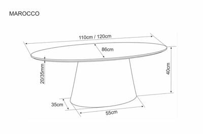 Стол журнальный Signal Стол журнальный SIGNAL MAROCCO дуб 110/60 арт. MAROCCOD110