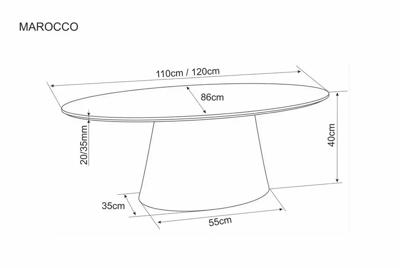 Стол журнальный Signal Стол журнальный SIGNAL MAROCCO экрю 120/60 арт. MAROCCOEC120X60