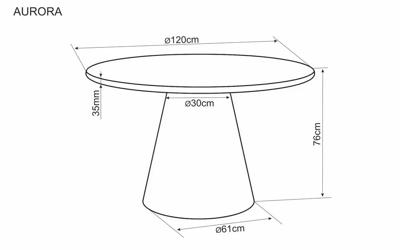 Стол Signal Стол обеденный SIGNAL AURORA светло-серый 120 арт. AURORAJSZFI120