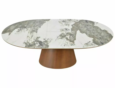 Стол Signal Стол обеденный SIGNAL MAROCCO Ceramic белый Pandoro/орех 160-200/90 арт. MAROCCOBOR160