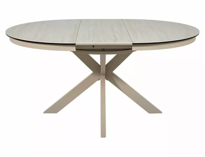 Стол Signal Стол обеденный SIGNAL PORTO Ceramic бежевый травертин/кашемир 120-160/120 арт. PORTOBEK120