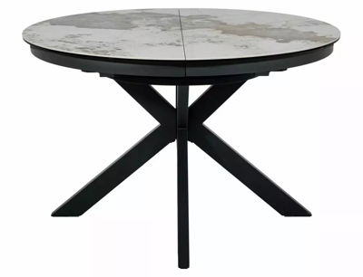 Стол Signal Стол обеденный SIGNAL PORTO Ceramic белый Pandoro/черный 120-160/120 арт. PORTOBEC120