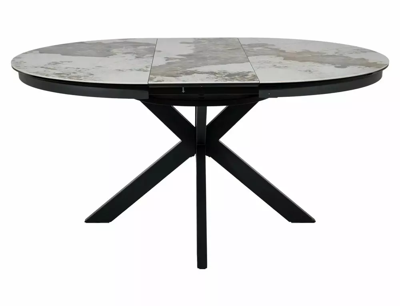 Стол Signal Стол обеденный SIGNAL PORTO Ceramic белый Pandoro/черный 120-160/120 арт. PORTOBEC120