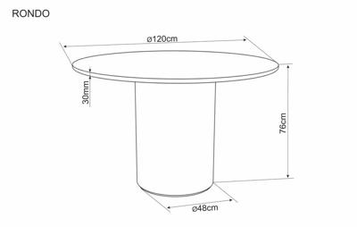Стол Signal Стол обеденный SIGNAL RONDO белый Pandoro/орех 120 арт. RONDOBORFI120