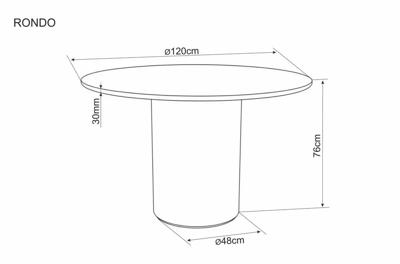 Стол Signal Стол обеденный SIGNAL RONDO дуб 120 арт. RONDODFI120