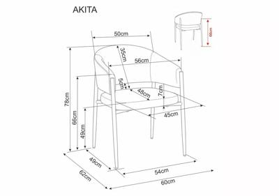 Стул Signal Стул SIGNAL AKITA D t.253 бежевый/орех арт. AKITADORBE