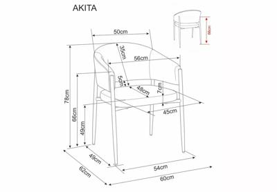 Стул Signal Стул SIGNAL AKITA t.232 серый/черный арт. AKITACSZ