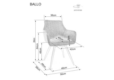 Стул Signal Стул SIGNAL BALLO Leo 07 серый/черный, поворотный арт. BALLOLECSZ