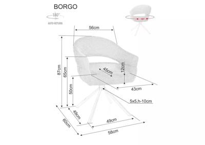 Стул Signal Стул SIGNAL BORGO Leo 07 серый/черный, поворотный арт. BORGOLECSZ