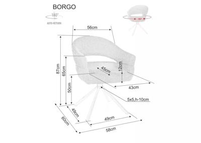 Стул Signal Стул SIGNAL BORGO Leo 32 темно-бежевый/черный, поворотный арт. BORGOLECCBE