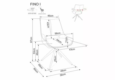 Стул Signal Стул SIGNAL FINO I Noelle 30 бежевый/черный, поворотный арт. FINOINOCBE