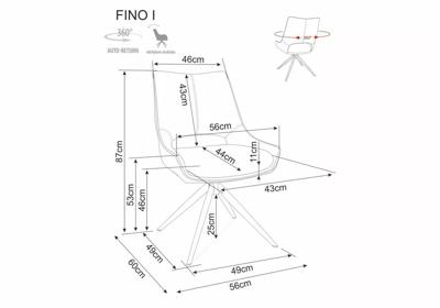 Стул Signal Стул SIGNAL FINO I Noelle 33 темно-бежевый/черный, поворотный арт. FINOINOCCBE