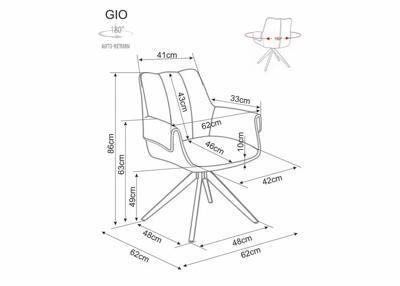 Стул Signal Стул SIGNAL GIO t.252 серый/черный, поворотный арт. GIOCSZ