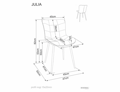 Стул Signal Стул SIGNAL JULIA Brego 40 капучино/черный арт. JULIABRCCA
