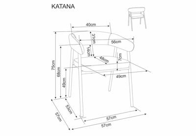 Стул Signal Стул SIGNAL KATANA t.257 бежевый/кашемир арт. KATANAKBE