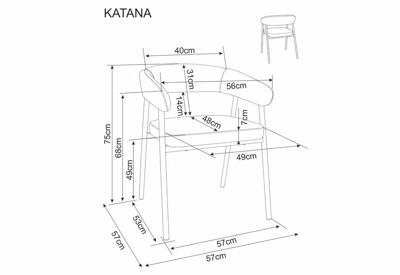 Стул Signal Стул SIGNAL KATANA t.258 серый/черный арт. KATANACSZ