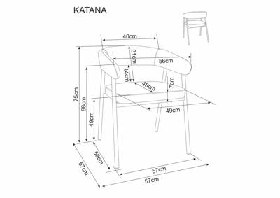 Стул Signal Стул SIGNAL KATANA t.259 капучино/кашемир арт. KATANAKCA