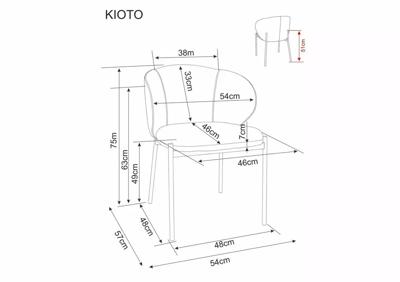 Стул Signal Стул SIGNAL KIOTO t.254 серый/черный арт. KIOTOCSZ