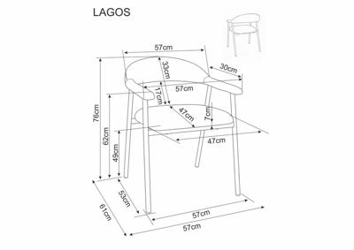 Стул Signal Стул SIGNAL LAGOS D Raven 24 бежевый/орех арт. LAGOSDRAORBE24