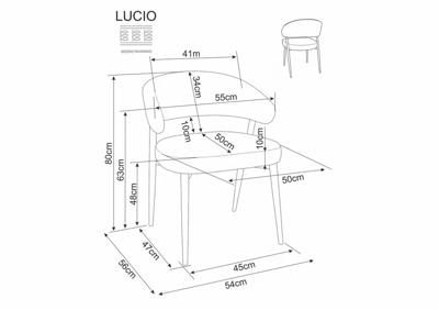 Стул Signal Стул SIGNAL LUCIO Noelle 45 капучино/черный арт. LUCIONOCCA