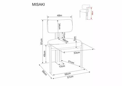 Стул Signal Стул SIGNAL MISAKI t.253 бежевый/кашемир арт. MISAKIKBE