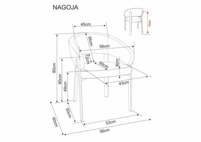 Стул Signal Стул SIGNAL NAGOJA t.254 серый/черный арт. NAGOJACSZ