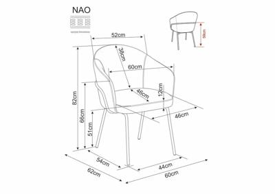 Стул Signal Стул SIGNAL NAO Noelle 30 бежевый/черный арт. NAONOCBE