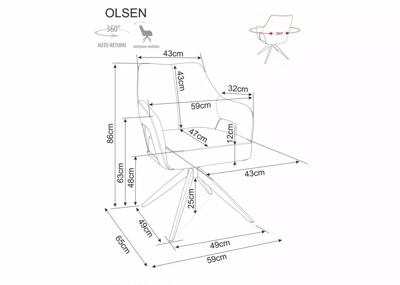 Стул Signal Стул SIGNAL OLSEN Noelle 30 бежевый/черный, поворотный арт. OLSENNOCBE