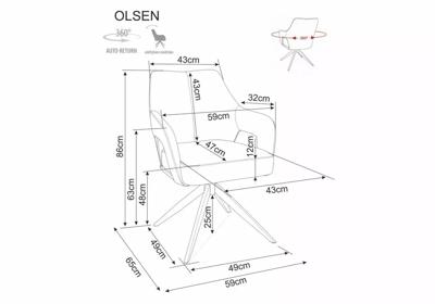 Стул Signal Стул SIGNAL OLSEN Noelle 33 темно-бежевый/черный, поворотный арт. OLSENNOCCBE