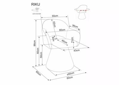 Стул Signal Стул SIGNAL RIKU Noelle 09 серый, поворотный арт. RIKUNOSZ