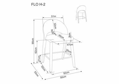 Стул барный Signal Стул барный SIGNAL FLO H-2 t.253 бежевый арт. FLOH2BE