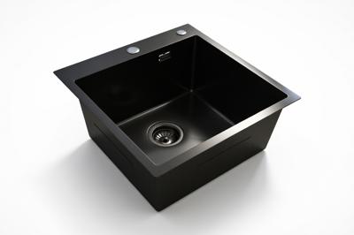 Кухонная мойка ЯЯЯ Кухонная мойка из нержавейки BLANTEK LS-5050STB Stone texture black арт. 5050228