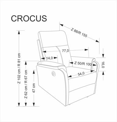 Кресло Halmar Кресло HALMAR CROCUS раскладное, темно-зеленый арт. V-CH-CROCUS-FOT-C.ZIELONY