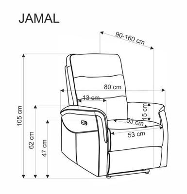 Кресло Halmar Кресло HALMAR JAMAL раскладное, оливковый арт. V-CH-JAMAL-FOT-OLIWKOWY