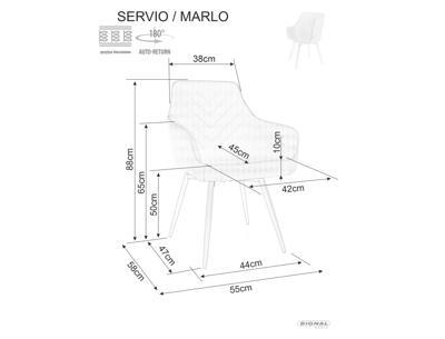 Стул Signal Стул SIGNAL SERVIO Brego 31 светло-бежевый/черный, поворотный арт. SERVIOBRCJBE