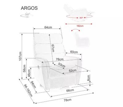 Кресло Signal Кресло SIGNAL ARGOS Velvet раскладное, бежевый арт. ARGOSVBE