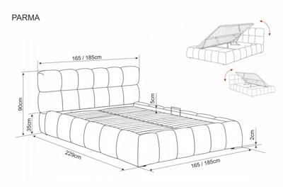 Кровать Signal Кровать SIGNAL PARMA Velvet Bluvel 40 темно-бежевый 160/200 арт. PARMAV160CBE40
