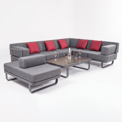 Лаунж зона IDEAL PATIO Лаунж зона угловая ТЕСОРА C маренго - каркас карбон арт. TSR.1017004S