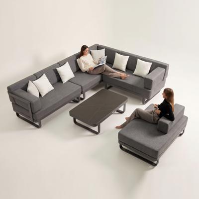 Лаунж зона IDEAL PATIO Лаунж зона угловая ТЕСОРА C маренго - каркас карбон арт. TSR.1017004S