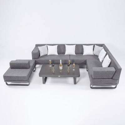 Лаунж зона IDEAL PATIO Лаунж зона угловая ТЕСОРА C маренго - каркас карбон арт. TSR.1017004S
