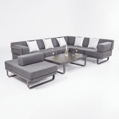 Лаунж зона IDEAL PATIO Лаунж зона угловая ТЕСОРА C маренго - каркас карбон арт. TSR.1017004S