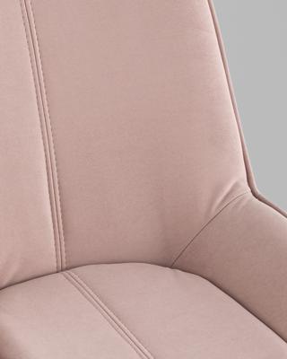 Офисное кресло TopChairs Кресло офисное Осло велюр пыльно-розовый, пластик белый арт. УТ000043348