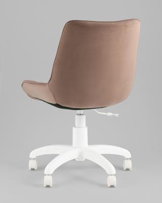 Офисное кресло TopChairs Кресло офисное Флекс велюр мокка пластик белый арт. УТ000043459