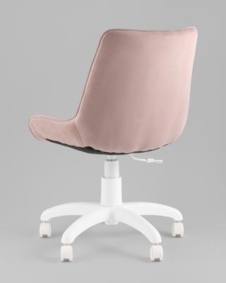 Офисное кресло TopChairs Кресло офисное Флекс велюр пыльно-розовый, пластик белый арт. УТ000043343