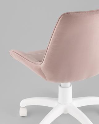Офисное кресло TopChairs Кресло офисное Флекс велюр пыльно-розовый, пластик белый арт. УТ000043343