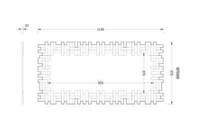 Зеркало Garda Decor KFH260 Зеркало 1160х575 арт. KFH260