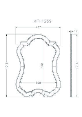 Зеркало Garda Decor KFH1959 Зеркало 1016*737*17мм арт. KFH1959
