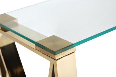 Мебель Garda Decor 47ED-CST008/80GOLD Консоль прозр.стекло/золото 80*30*78см арт. 47ED-CST008/80GOLD